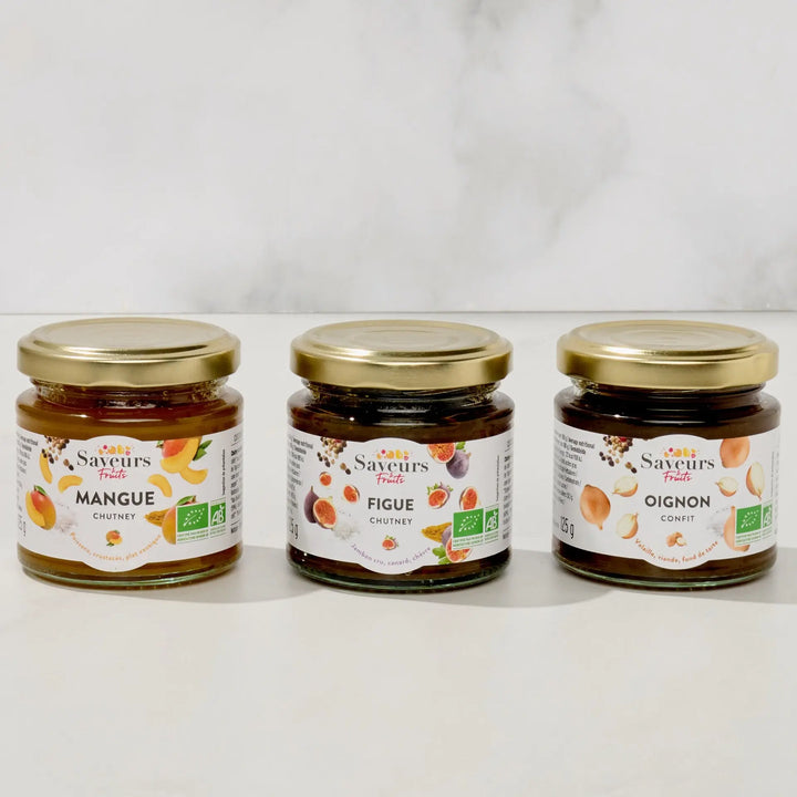 Pacote de Chutneys Orgânicos e Confit de Cebola